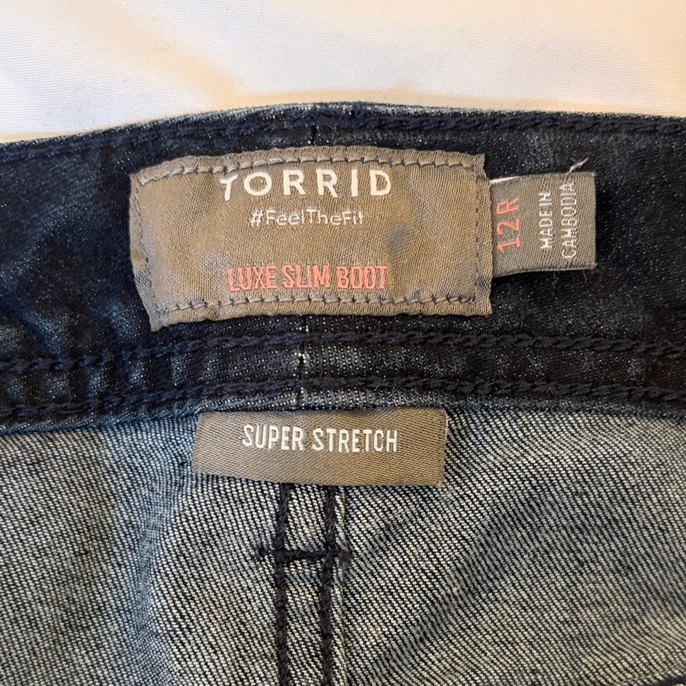 Torrid Luxe Slim Boot Women's Jeans Size 12R NWOT - Picture 7 of 12